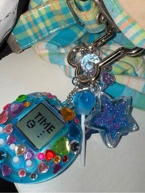 Tamagotchi Virtual Pet Rhinestone Star Bone Charm Electronic Pet Toy